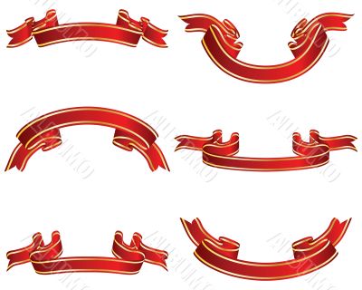 ribbons set red