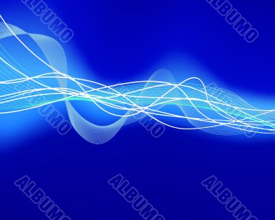 glowing water waves