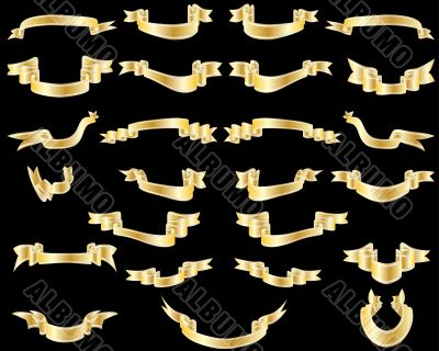 golden ribbons