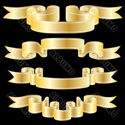 golden ribbons