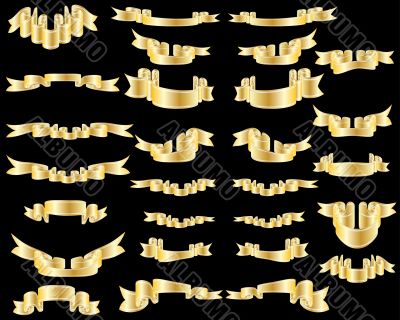golden ribbons
