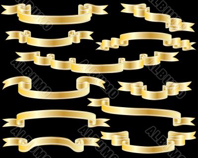 golden ribbons