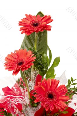 a bouquet of  flowers