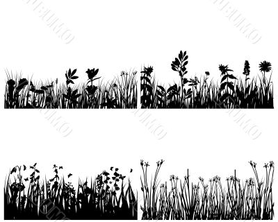 set of grass backgrounds