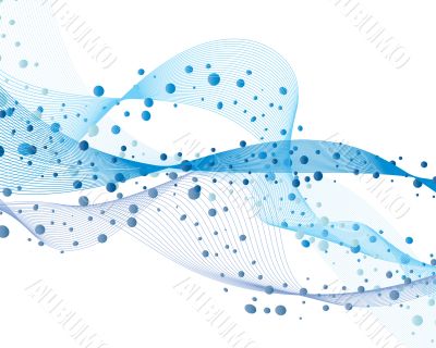 wave and bubbles
