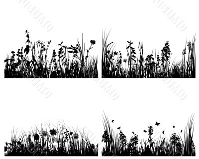 set of grass backgrounds