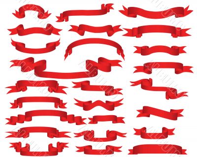 red ribbons
