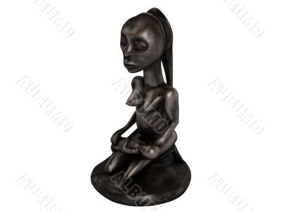 Old african statuette