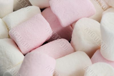 pink and white marshmallows