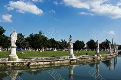 Canal arround of square of Padua. Italy.