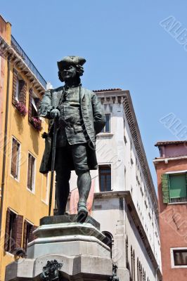 Monument Durri Banchi on the Venetian quay. Italy. 