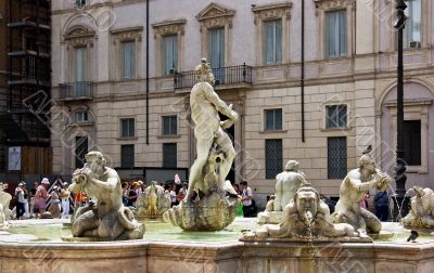 The fountain  in rome