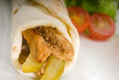 pita bread chicken roll