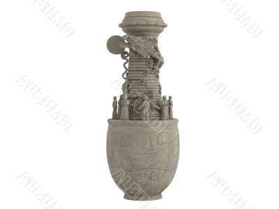 Asian dragon vase