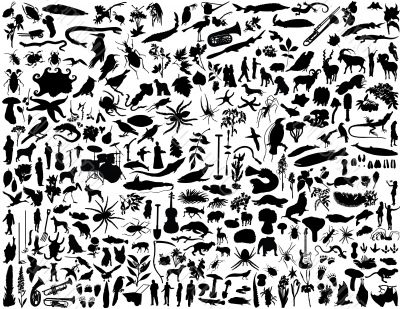 collage silhouettes
