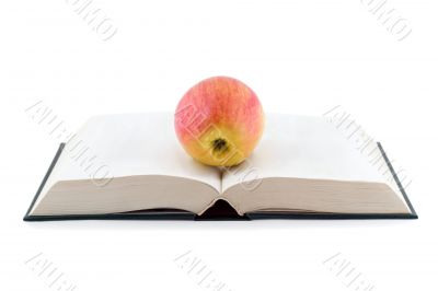 apple on opened book