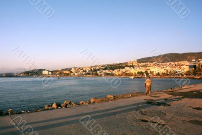 Town of Kusadasi at Sunset