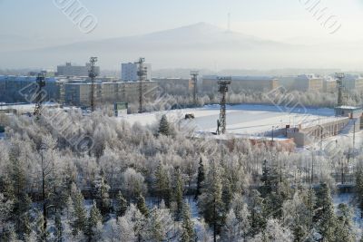 City in the winter
