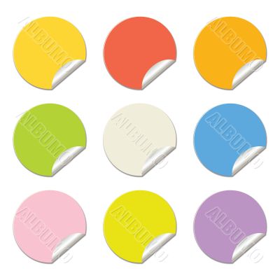 round colored stickers