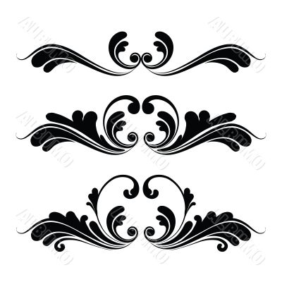 floral ornaments graphic design