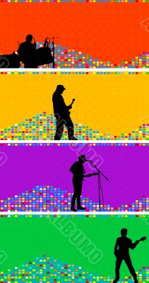 Set of colourful banners