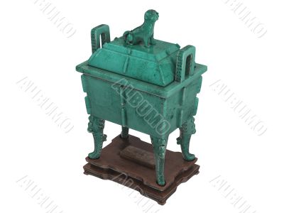 Asian wooden vessel