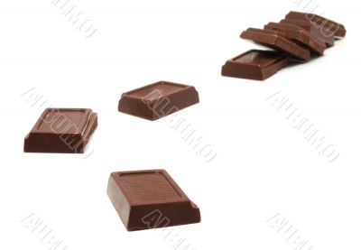 Chunks of chocolate.