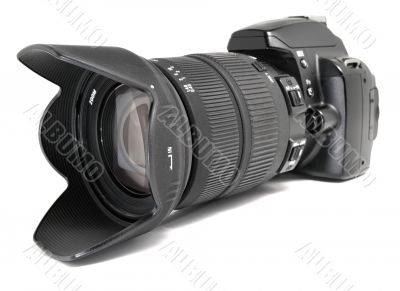 Black digital camera.