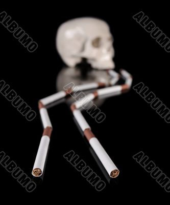 The skull and cigarettes