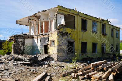 dismantling of old buildings