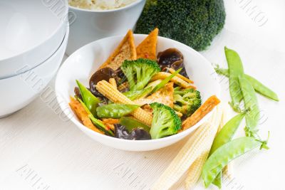 tofu beancurd and vegetables