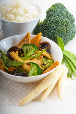 tofu beancurd and vegetables