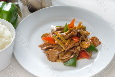 Chinese beef and vegetables