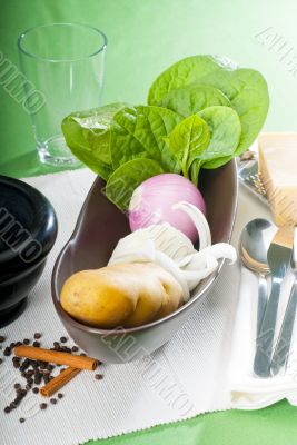 fresh vegetables and spice