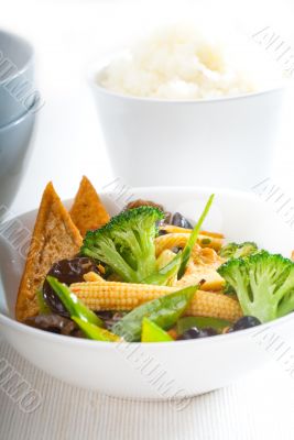 tofu beancurd and vegetables