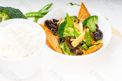 tofu beancurd and vegetables