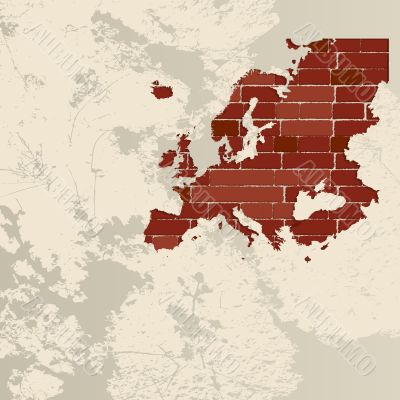 Europe wall map