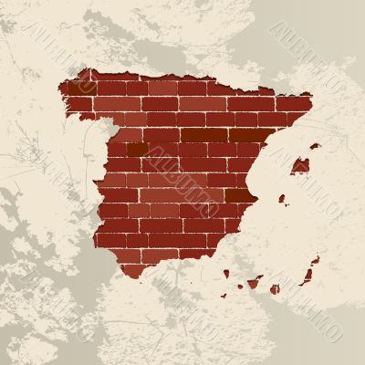 Spain wall map