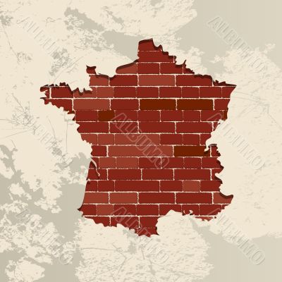 France wall map