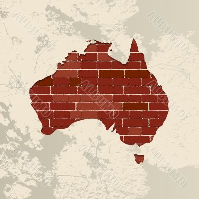 Australia wall map