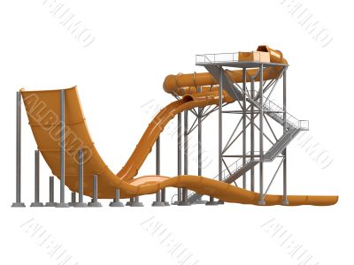 Orange waterslide