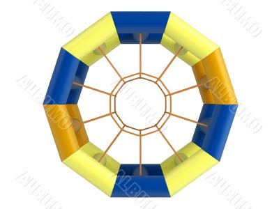Inflatable squirrel wheel toy