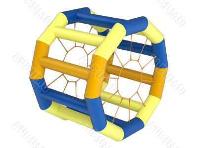 Inflatable squirrel wheel toy