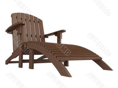Wooden chaise lounge