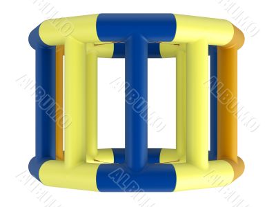 Inflatable squirrel wheel toy