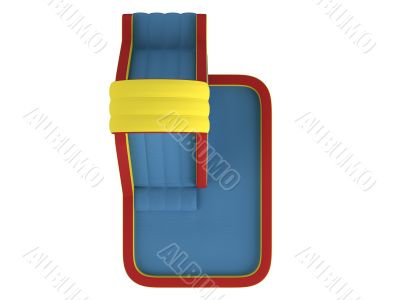 Inflatable children`s slide