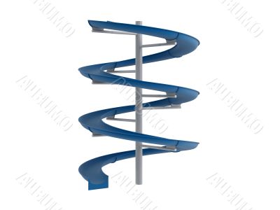 Blue waterslide