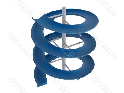 Blue waterslide