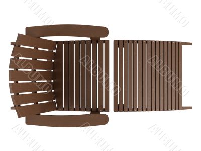 Wooden chaise lounge