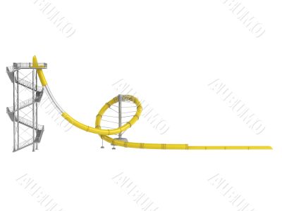 Yellow waterslide